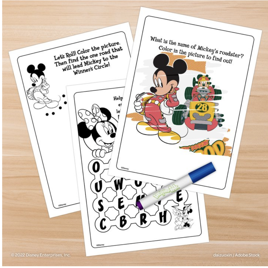 Disney Mickey Mouse 16 Page Imagine Ink Coloring Book, 1 Marker, Paperback - Image 3