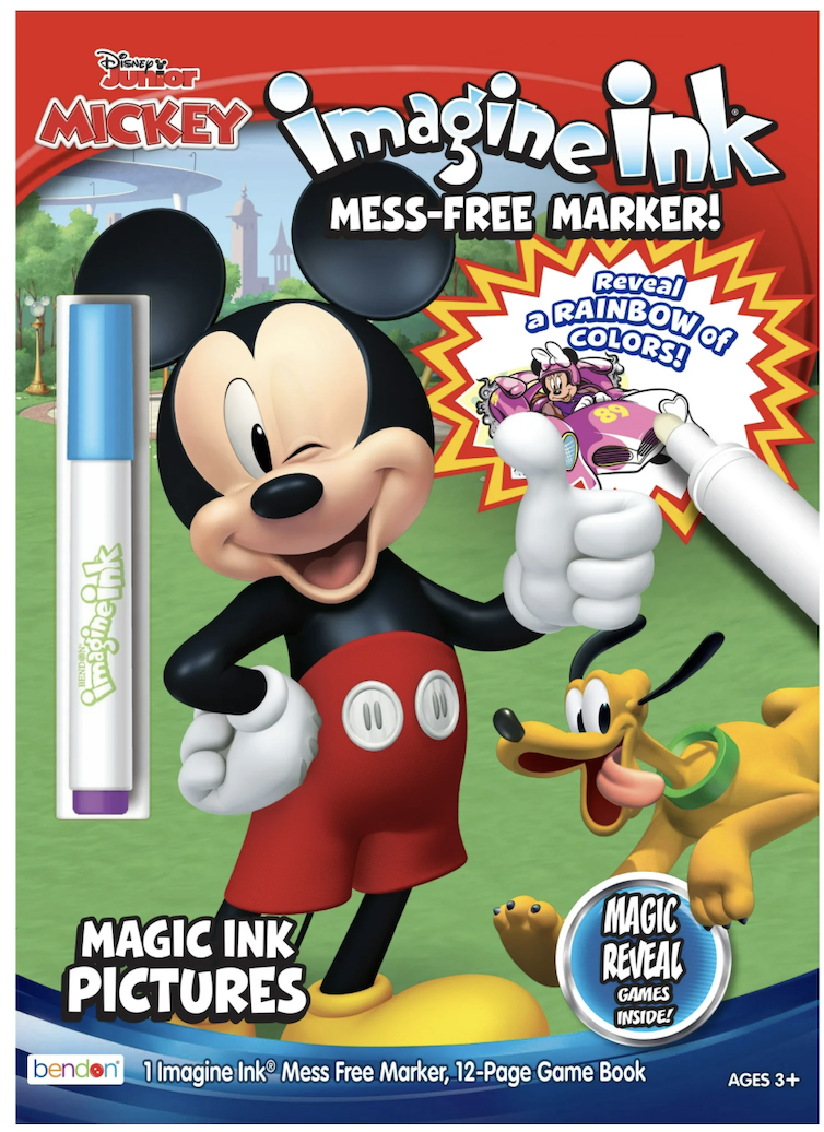 Disney Mickey Mouse 16 Page Imagine Ink Coloring Book, 1 Marker, Paperback