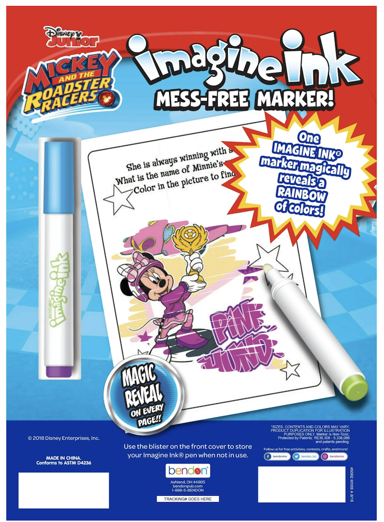 Disney Mickey Mouse 16 Page Imagine Ink Coloring Book, 1 Marker, Paperback - Image 4
