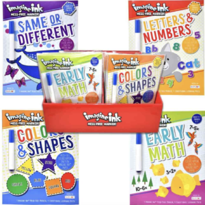 Bendon Imagine Ink Learning Mats 4 - Letter & Number , Same & Different , Color & Shapes, Early Math