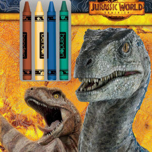 Universal Jurassic World Dominion 48 Page Coloring and Activity Book with 4 Crayons