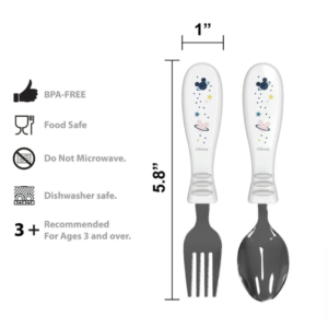 Mickey Space Easy Grip Flatware 2pc