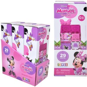 Disney Junior Minnie Mouse Magnetic Tile Travel Set - 29-Piece - Ages 3+