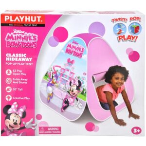 Playhut Disney Minnie Mouse Hideaway Pop-Up Play Tent, Portable Indoor Playhouse, Easy Fold & Store, Ages 3+