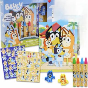Innovative Designs Bluey Lockable Journal with Lock, Erasers, Crayons, 80 Pages