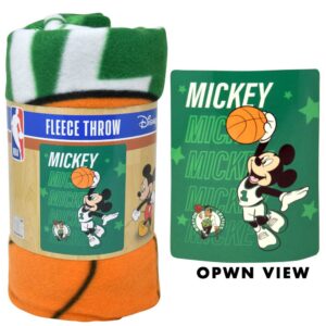 Disney Mickey Mouse DIS-NBA 45X60 Fleece Throw Blanket All Star Mouse - Celtics